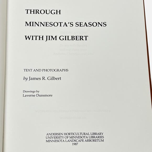 Vintage Hardcover Through Minnesotas Seasons With Jim Gilbert 1987 Essays Photos - Picture 5 of 10